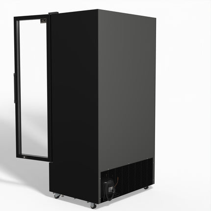 AG 810L Upright Glass Door Display/Drinks Fridge - Black DF810B