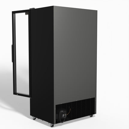 AG 810L Upright Glass Door Display/Drinks Fridge - Black DF810B