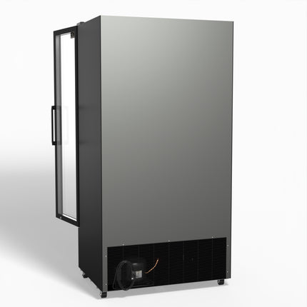 AG 810L Upright Glass Door Display/Drinks Fridge - Black DF810B