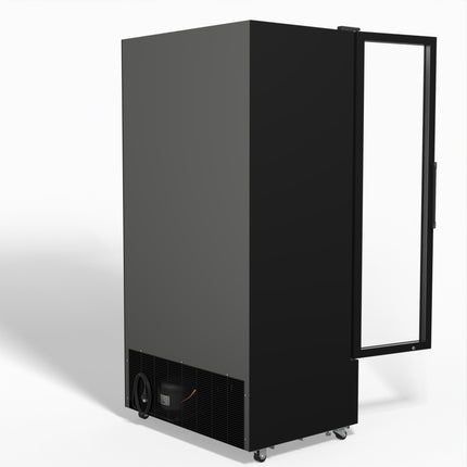 AG 810L Upright Glass Door Display/Drinks Fridge - Black DF810B