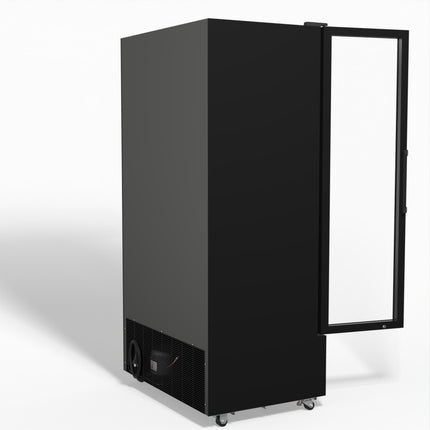 AG 810L Upright Glass Door Display/Drinks Fridge - Black DF810B