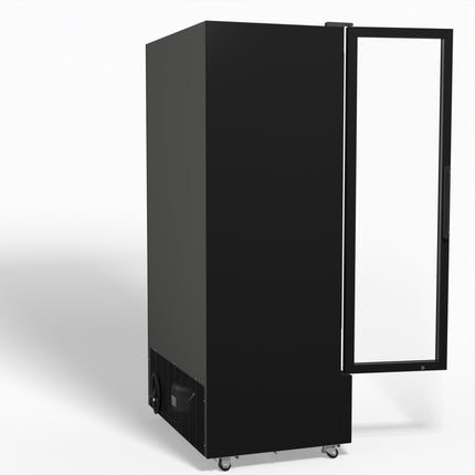 AG 810L Upright Glass Door Display/Drinks Fridge - Black DF810B