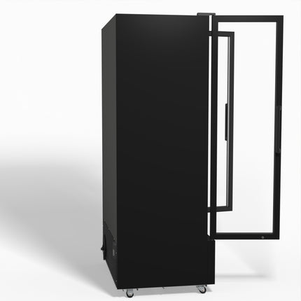 AG 810L Upright Glass Door Display/Drinks Fridge - Black DF810B