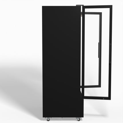 AG 810L Upright Glass Door Display/Drinks Fridge - Black DF810B