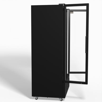 AG 810L Upright Glass Door Display/Drinks Fridge - Black DF810B