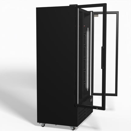 AG 810L Upright Glass Door Display/Drinks Fridge - Black DF810B