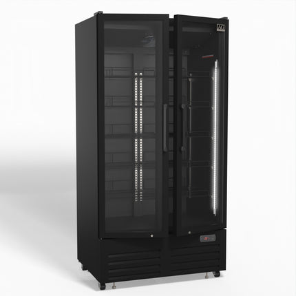 AG 810L Upright Glass Door Display/Drinks Fridge - Black DF810B