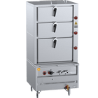 K+ Triple Deck Three Tier Gas Steamer 900mm LPG