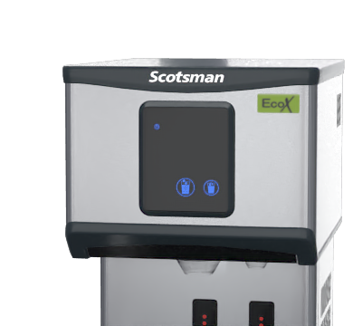 Scotsman DXN 107 AS - 61kg Ice Maker - Cubelet Ice & Water Dispenser - DXN_107_AS_RCLOSEUP_AN