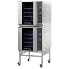Turbofan E32D4/2C - Full Size Tray Digital Electric Convection Ovens Double Stacked With Castor Base Stand