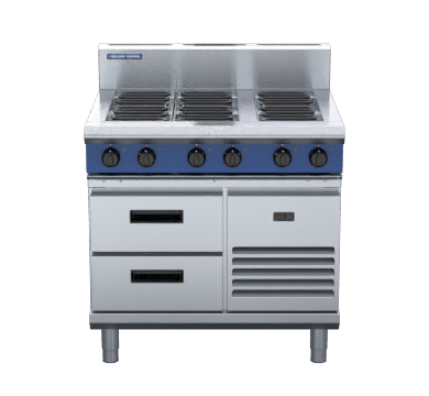 Blue Seal Evolution Series E516D-RB - 900mm Electric Cooktop – Refrigerated Base