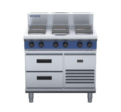 Blue Seal Evolution Series E516S-RB - 900mm Electric Cooktop Sealed Hobs - Refrigerated Base