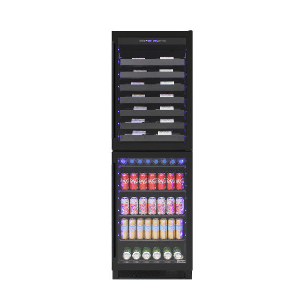 Vinotemp EL-100WBC-TS 99 bottle/200 can dual-zone wine & beverage center