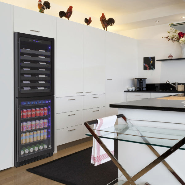 Vinotemp EL-100WBC-TS 99 bottle/200 can dual-zone wine & beverage center
