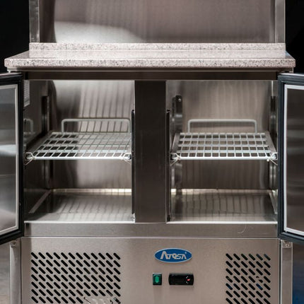 Atosa Two Doors Pizzatable Marble Top Saladette ESL3831