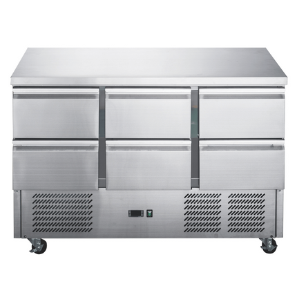 FED-X Six Drawer Salad Prep Fridge XGNS1300D-6D