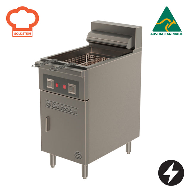 Goldstein Electric Split Pan, 2 Baskets One Per Pan, Pan Size 2 195 X 395 X 275 mm, 17 Ltr. Capacity , Per Pan, 2 Phase FRET18DL