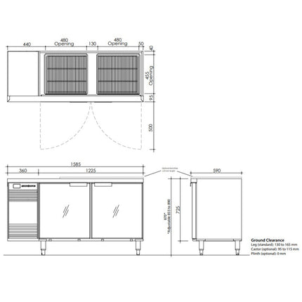Skope 2 Glass Door Chiller GC.2.GSW