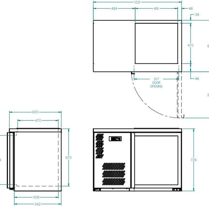 Williams One Door Spring Loaded Glass Chiller