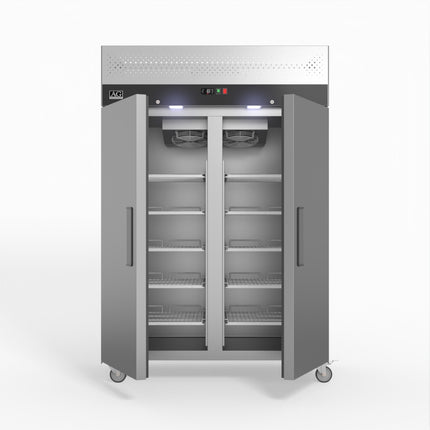 AG Equipment 1000 Litre Upright Double Stainless Steel Door Freezer AG-GNX1000BT