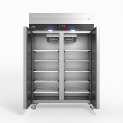 AG Equipment 1000 Litre Upright Double Stainless Steel Door Freezer AG-GNX1000BT