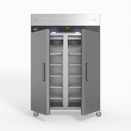 AG Equipment 1000 Litre Upright Double Stainless Steel Door Freezer AG-GNX1000BT