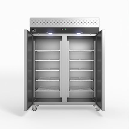 AG 1300 Litre Upright Double Solid Door Stainless Steel Fridge GNX1400TN
