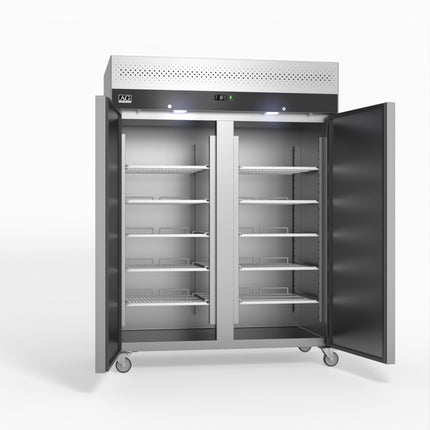 AG 1300 Litre Upright Double Solid Door Stainless Steel Fridge GNX1400TN