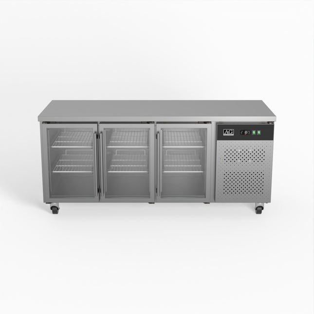 AG Equipment GNX3100TNG undercounter glass door fridge — front view