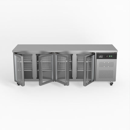 AG 553L 4 Glass Door Under Bench Fridge GNX4100TNG