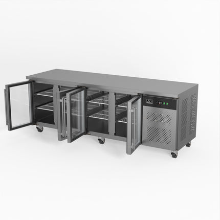 AG 553L 4 Glass Door Under Bench Fridge GNX4100TNG