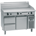 Waldorf 800 Series GPL8120G-RB - 1200mm Gas Griddle Low Back Version – Refrigerated Base