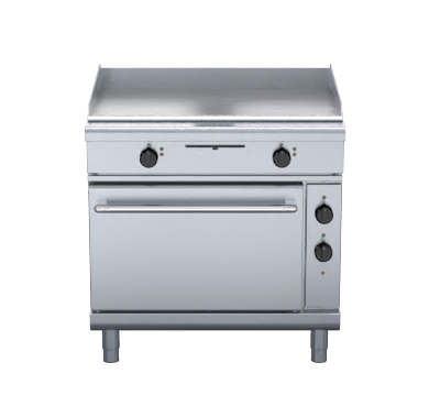 Waldorf 800 Series GPL8910EC - 900mm Electric Griddle Convection Oven Range Low Back Version