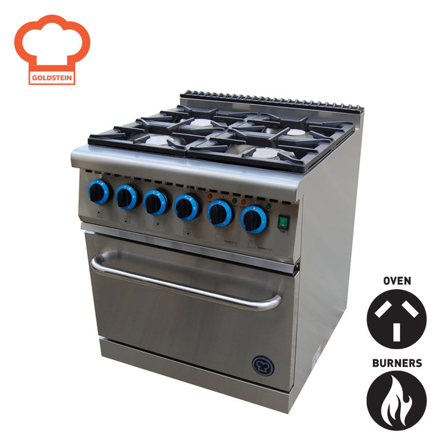 Goldstein Electric 4 Burners, 530 X 500 X 290 mm Fan Forced Electric Oven GR/GE710FF