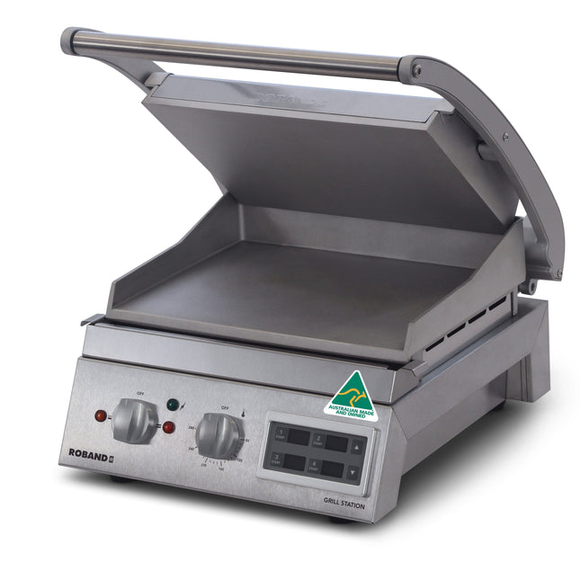 Roband Grill Station 6 slice, Smooth Plates with Electronic Timer