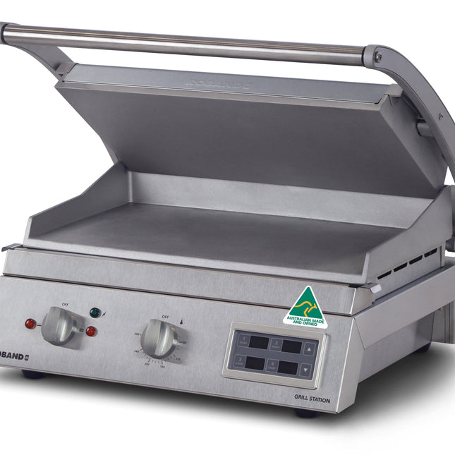 Roband Grill Station 8 slice, Smooth Plates with Electronic Timer 10A