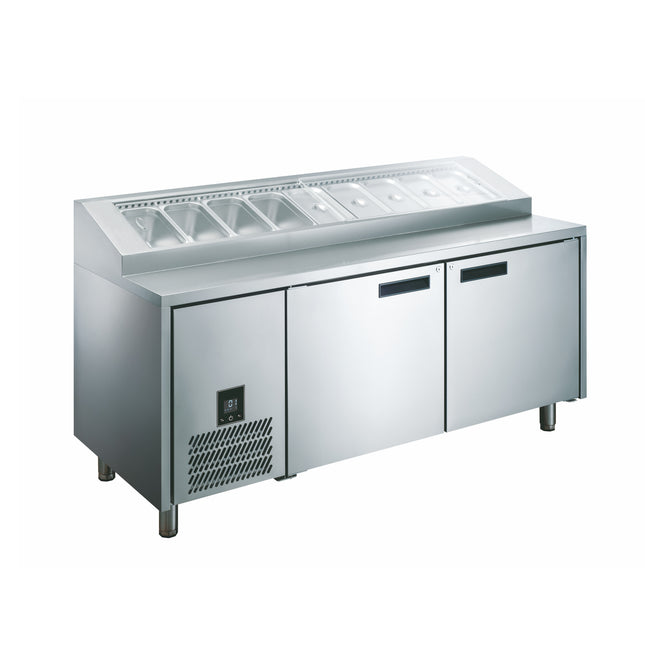 Glacian 2 Door Pizza Prep Fridge 416L HPB1815