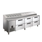 Glacian Pizza Prep Fridge With Doors 656L HPB2476DD