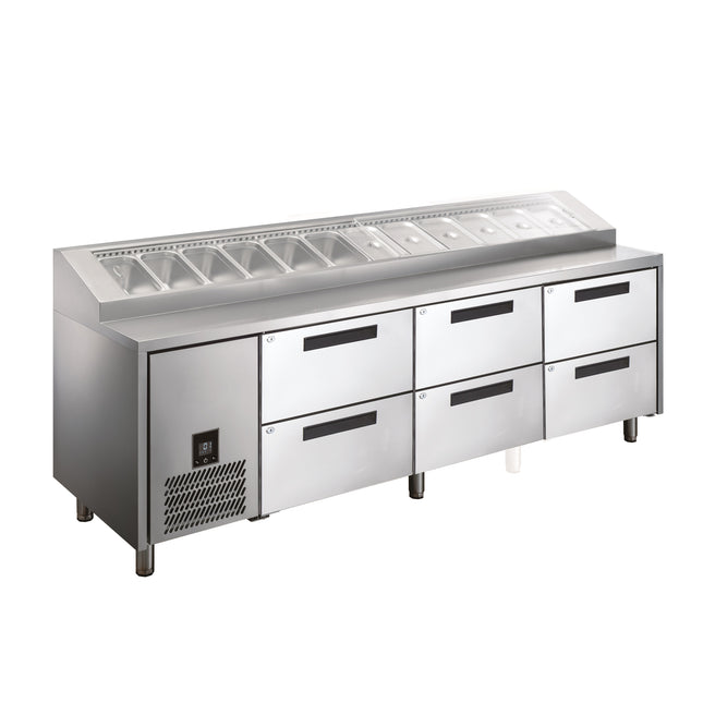 Glacian Pizza Prep Fridge With Doors 656L HPB2476DD