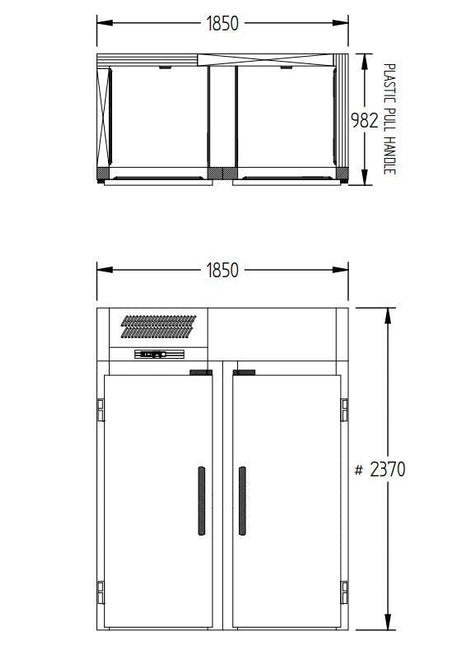Williams Ruby - Two door Refrigerator