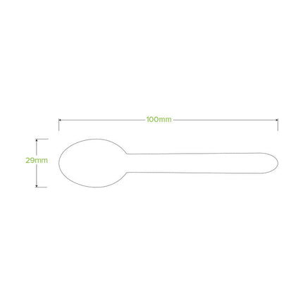 BioPak HY-10TS-COATED 10cm coated tea spoon, FSC 100%
