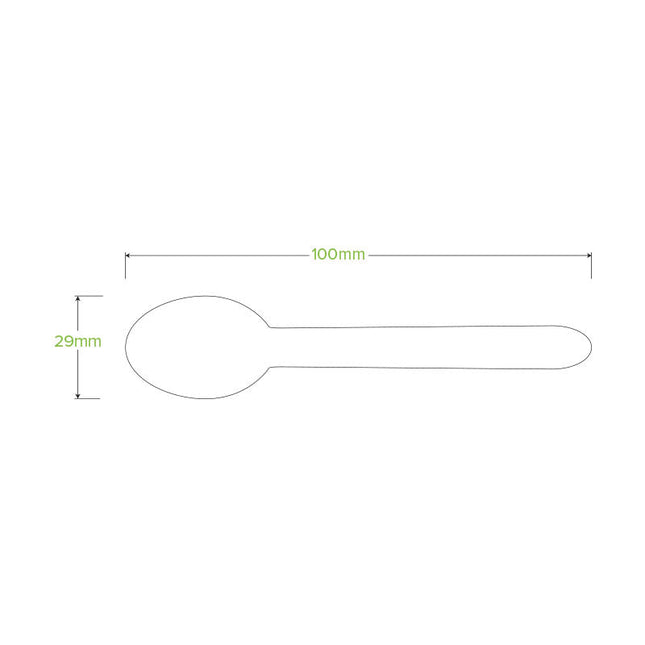 BioPak HY-10TS-COATED 10cm coated tea spoon, FSC 100%
