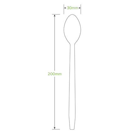BioPak HY-20TS-COATED 20cm tall coated teaspoon, FSC 100%