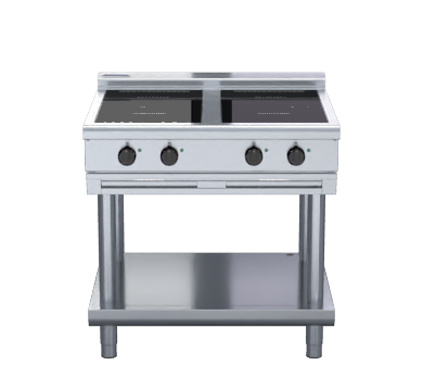 Waldorf 800 Series INL8400R3-LS - 900mm Electric Induction Cooktop Low Back Version - Leg Stand