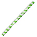 10mm jumbo paper straw Qty:2,500 / green stripe
