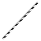 6mm regular paper straw Qty:2,500 / black stripe