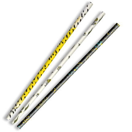BioPak JP-PBS-6X197-ART 6mm regular paper straw art series