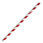 6mm regular paper straw Qty:2,500 / red stripe