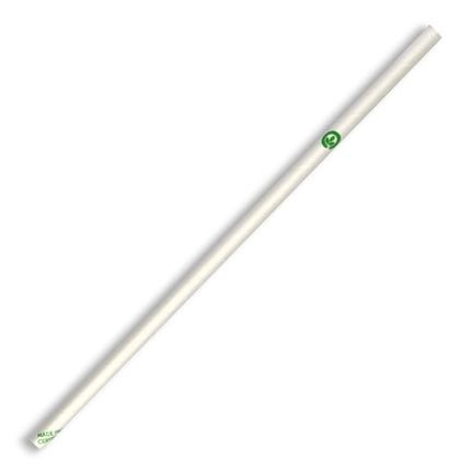 BioPak JP-PBS-6X197-W 6mm regular paper straw white