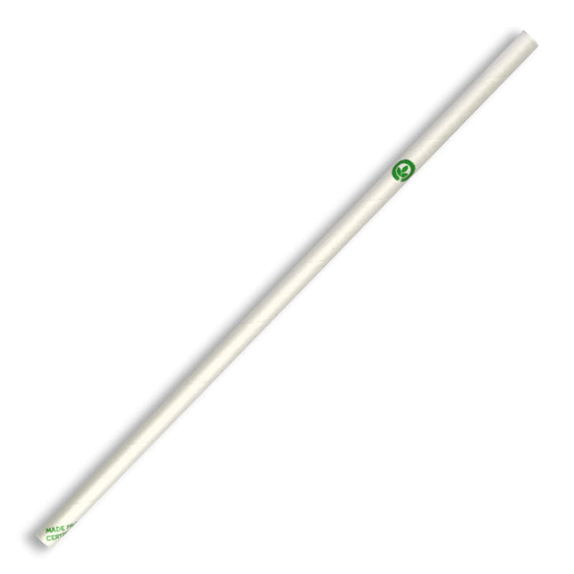 BioPak JP-PBS-6X197-W 6mm regular paper straw white